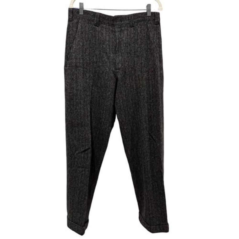 Woolrich Men's Vintage Wool Blend Pants, Herringbone Stripe, USA, Gray, 34